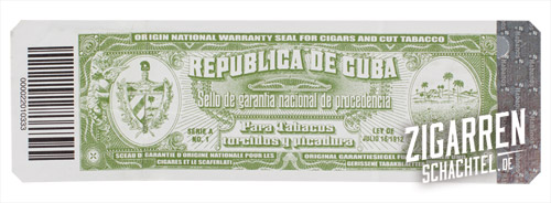 Garantiesiegel kubanische Zigarrenkiste