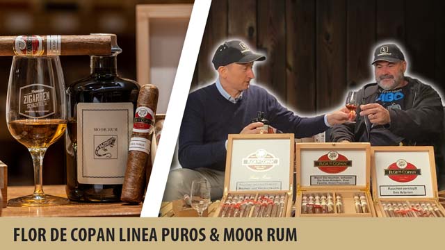 Verkostungsvideo: Flor de Copan Linea Puros Zigarre und Moor Rum