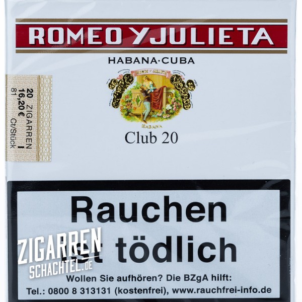 Romeo y Julieta Club 20er Box