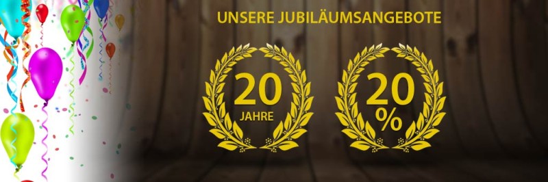 Unsere Jubiläumsangebote 20-Jahre ZigarrenSchachtel.de