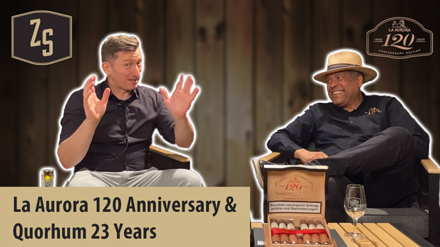 La Aurora 120 Anniversary Zigarre und Quorhum 23 Jahre