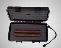 Chen0-super Zigarren Handgefertigter Humidor Wasserdichte Reise Zigarren Humidor Durable Zigarre Reise Tragetasche für 5 Zigarren 